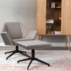 Zuiver Retro Draaifauteuil Grijs